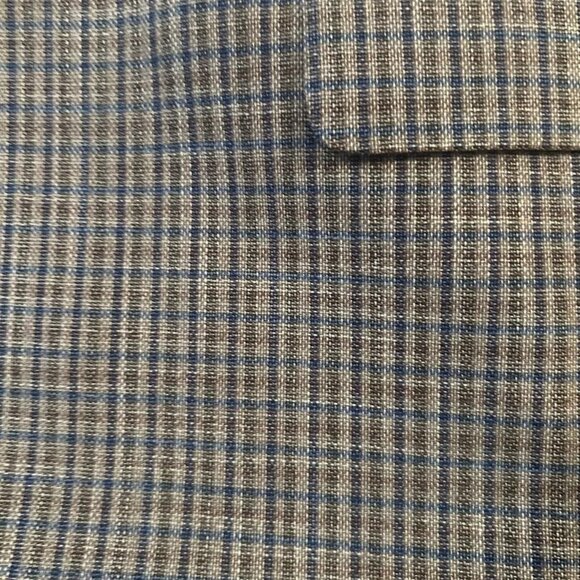 Ralph Lauren Blue and Tan Plaid Sport Coat EUC 48R - Picture 4 of 7